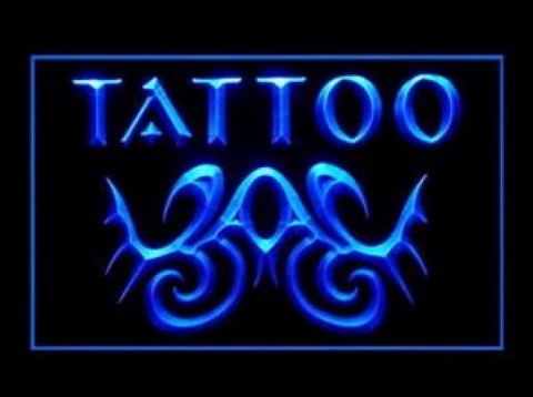 Tattoo Tribal Wings LED Neon Sign